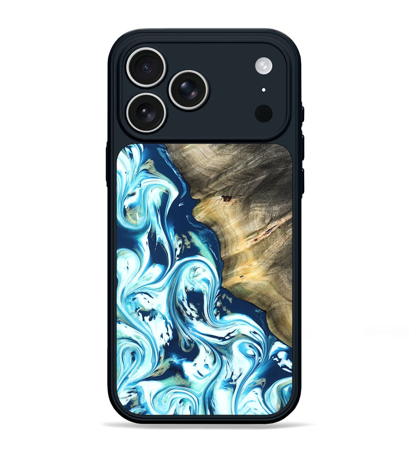 iPhone 17 Pro Max Wood Phone Case - Ottis (Blue, 822056)