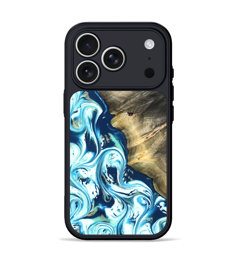 iPhone 17 Pro Wood Phone Case - Ottis (Blue, 822056)