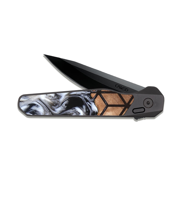 EDC Dark Slate Wood Pocket Knife - Alianna (Pattern, 822063)