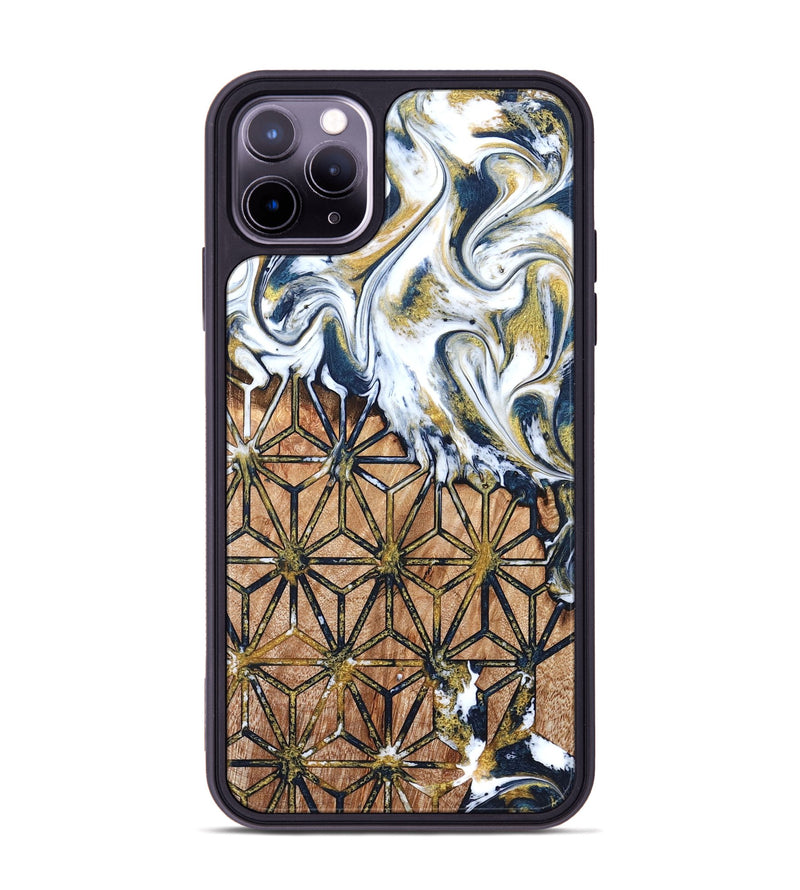 iPhone 11 Pro Max Wood Phone Case - Green (Pattern, 822072)