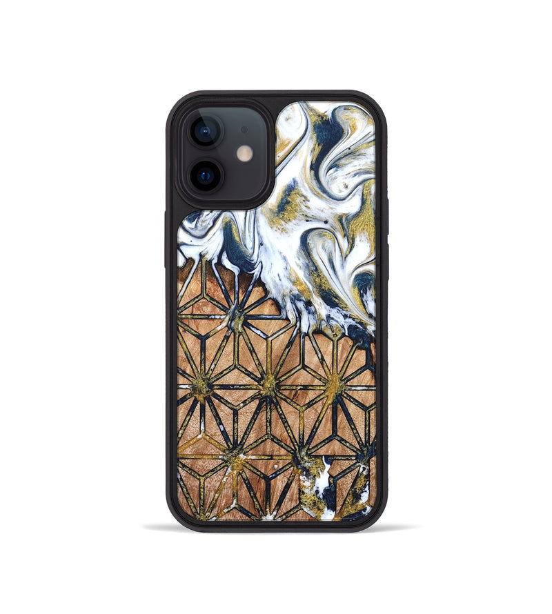 iPhone 12 mini Wood Phone Case - Green (Pattern, 822072)