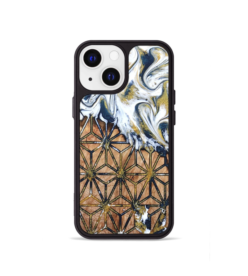 iPhone 13 mini Wood Phone Case - Green (Pattern, 822072)