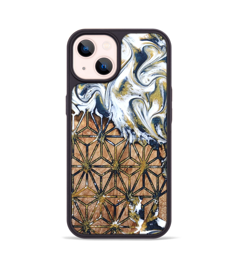iPhone 14 Wood Phone Case - Green (Pattern, 822072)