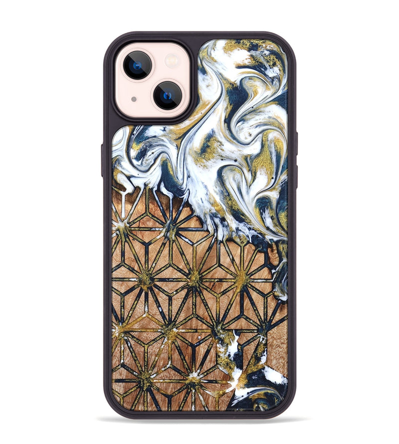 iPhone 14 Plus Wood Phone Case - Green (Pattern, 822072)