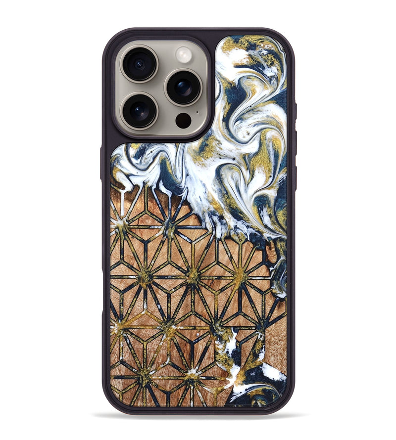 iPhone 16 Pro Max Wood Phone Case - Green (Pattern, 822072)