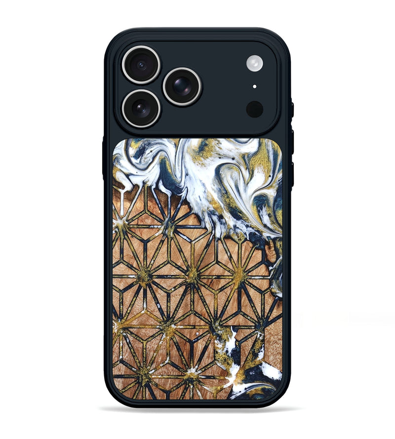 iPhone 17 Pro Max Wood Phone Case - Green (Pattern, 822072)