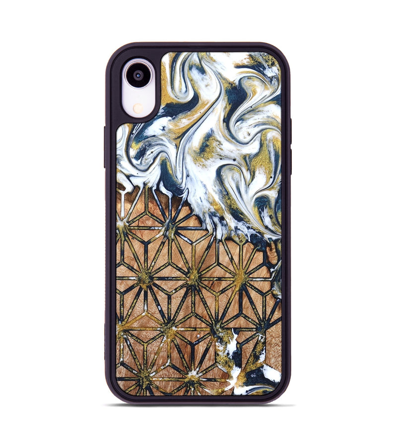iPhone Xr Wood Phone Case - Green (Pattern, 822072)