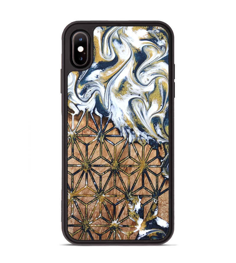 iPhone Xs Max Wood Phone Case - Green (Pattern, 822072)