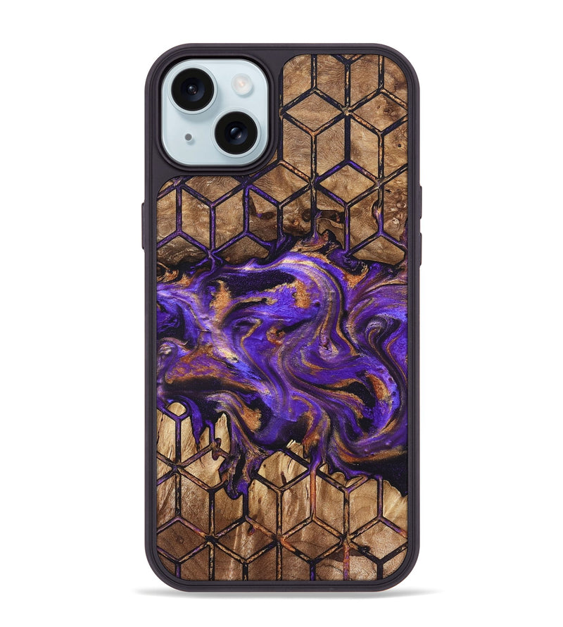 iPhone 15 Plus Wood Phone Case - Dandre (Pattern, 822087)