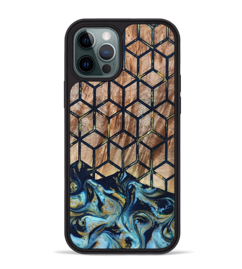 iPhone 12 Pro Max Wood Phone Case - Adda (Pattern, 822089)