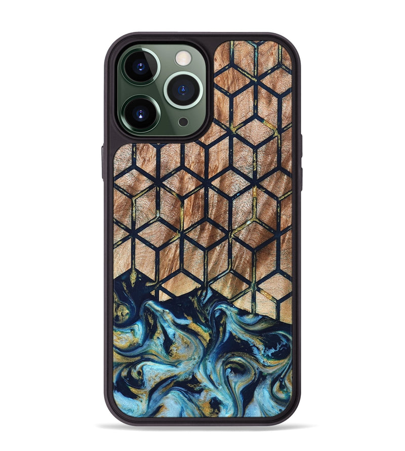 iPhone 13 Pro Max Wood Phone Case - Adda (Pattern, 822089)