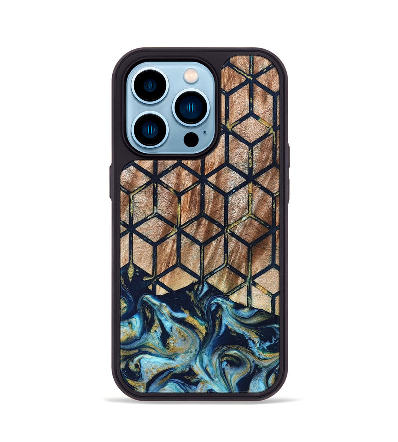 iPhone 14 Pro Wood Phone Case - Adda (Pattern, 822089)
