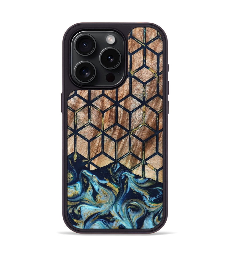 iPhone 15 Pro Wood Phone Case - Adda (Pattern, 822089)