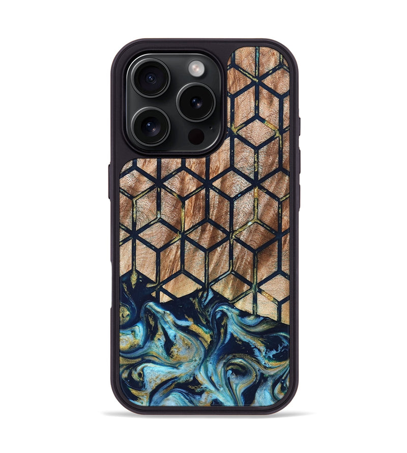 iPhone 16 Pro Wood Phone Case - Adda (Pattern, 822089)
