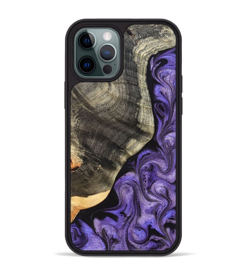 iPhone 12 Pro Max Wood Phone Case - Bentley (Purple, 822109)