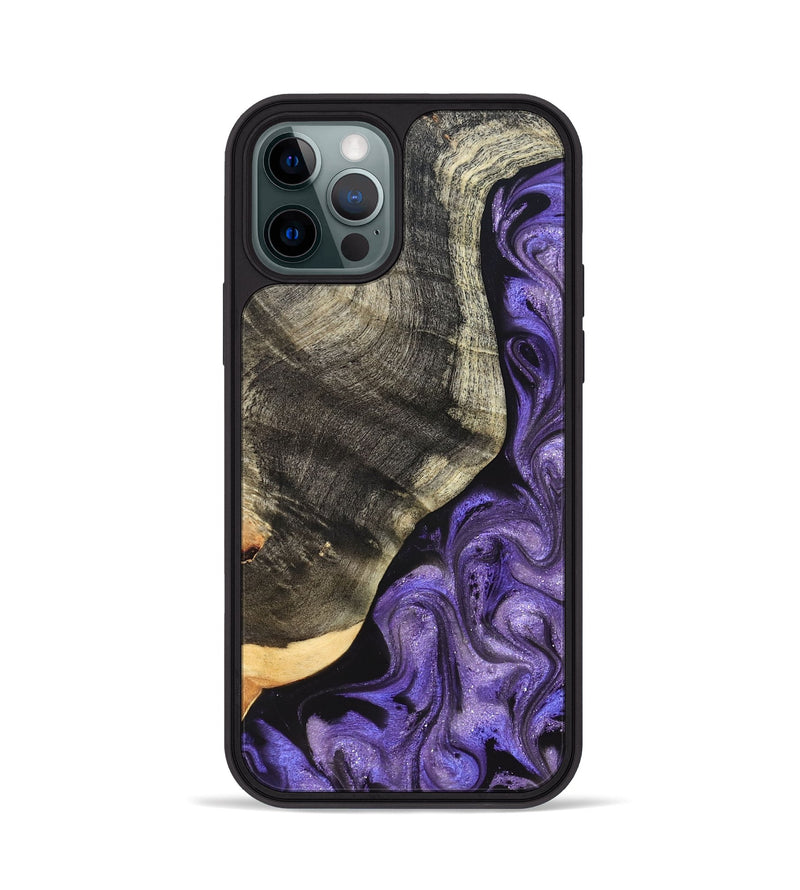 iPhone 12 Pro Wood Phone Case - Bentley (Purple, 822109)