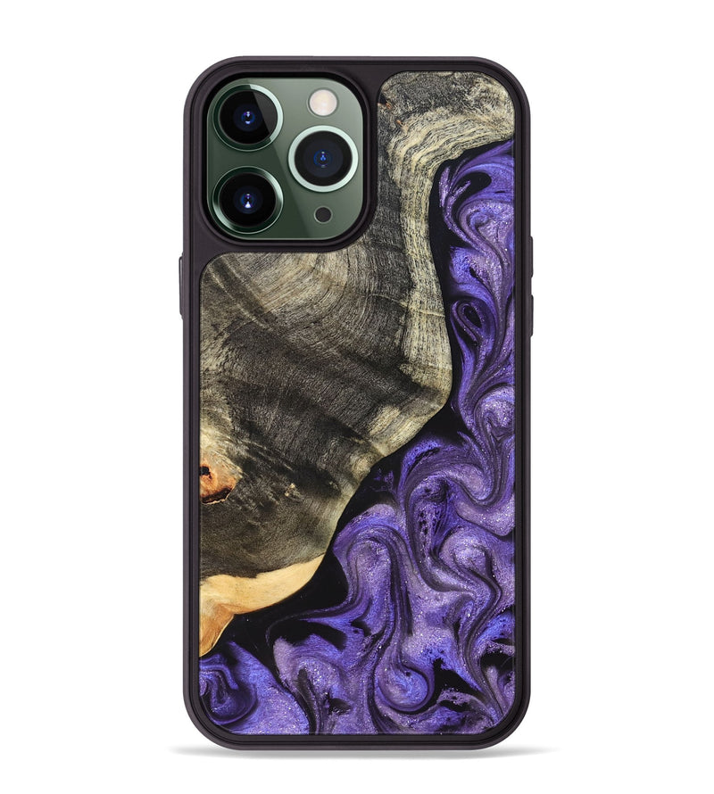 iPhone 13 Pro Max Wood Phone Case - Bentley (Purple, 822109)