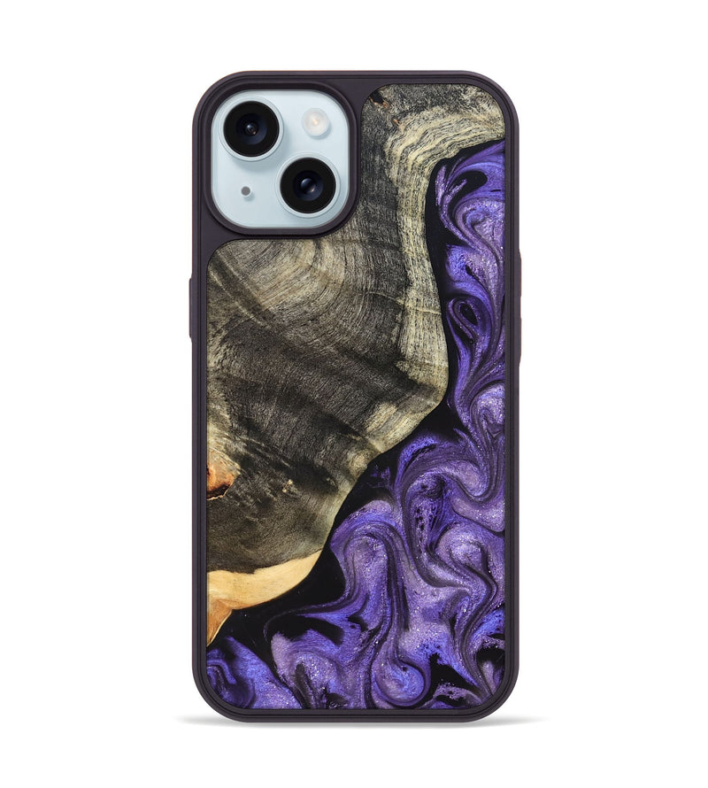 iPhone 15 Wood Phone Case - Bentley (Purple, 822109)