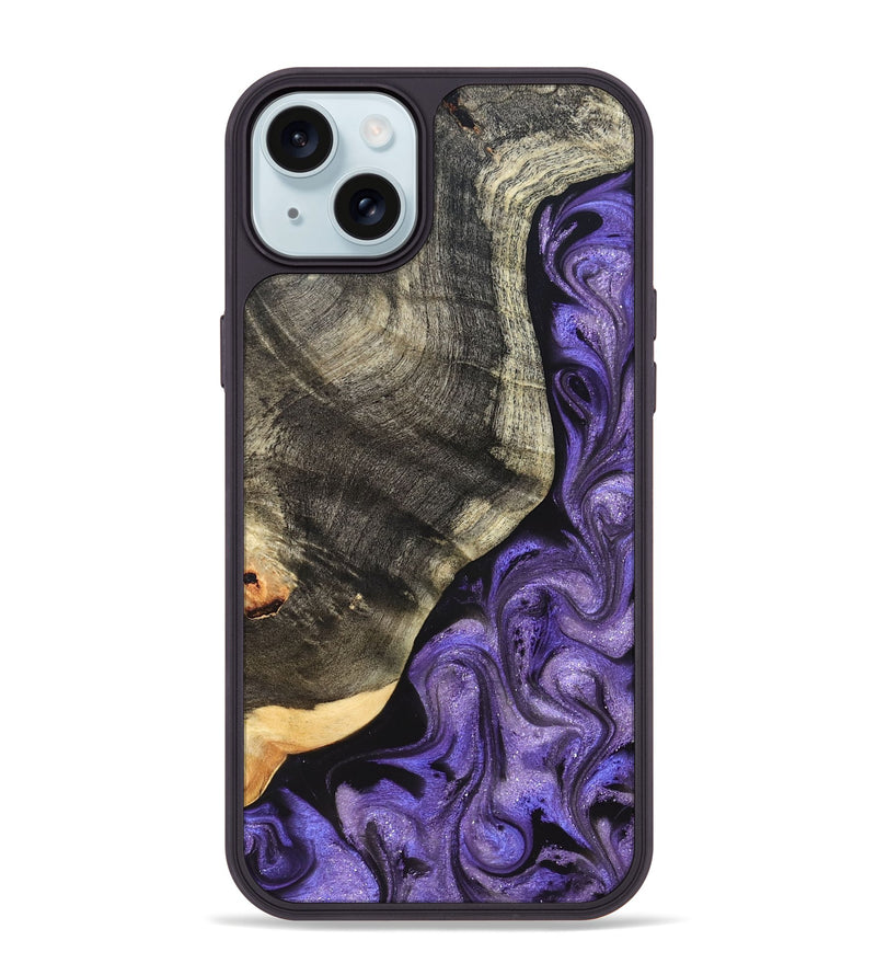 iPhone 15 Plus Wood Phone Case - Bentley (Purple, 822109)