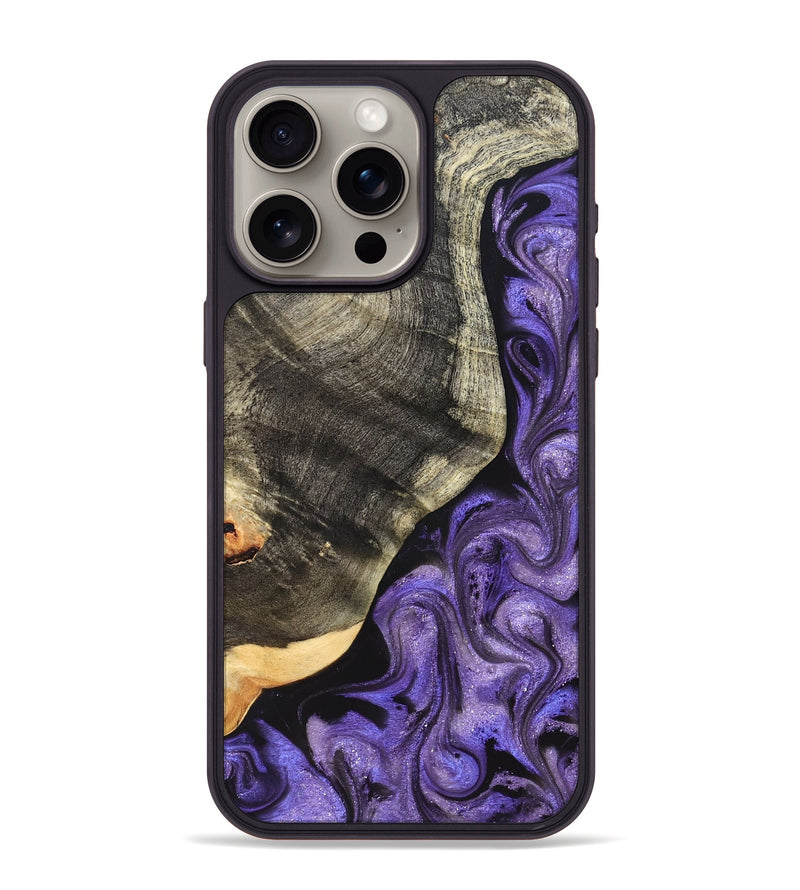 iPhone 15 Pro Max Wood Phone Case - Bentley (Purple, 822109)