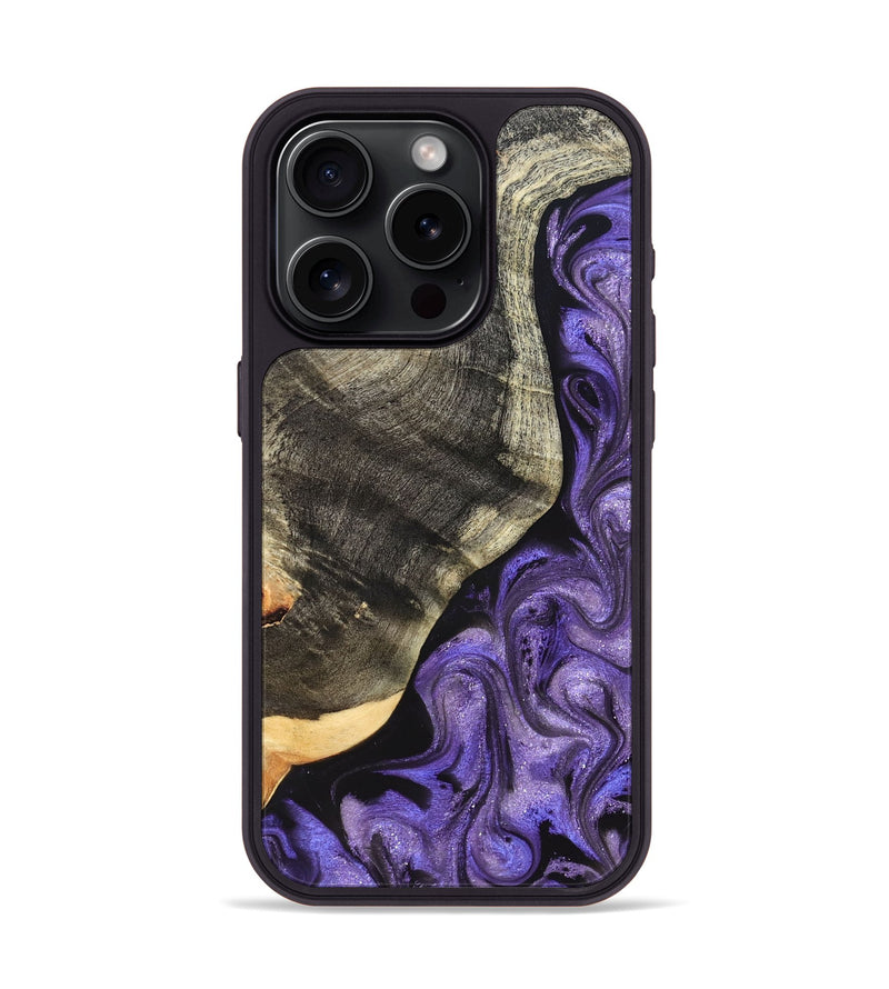 iPhone 15 Pro Wood Phone Case - Bentley (Purple, 822109)
