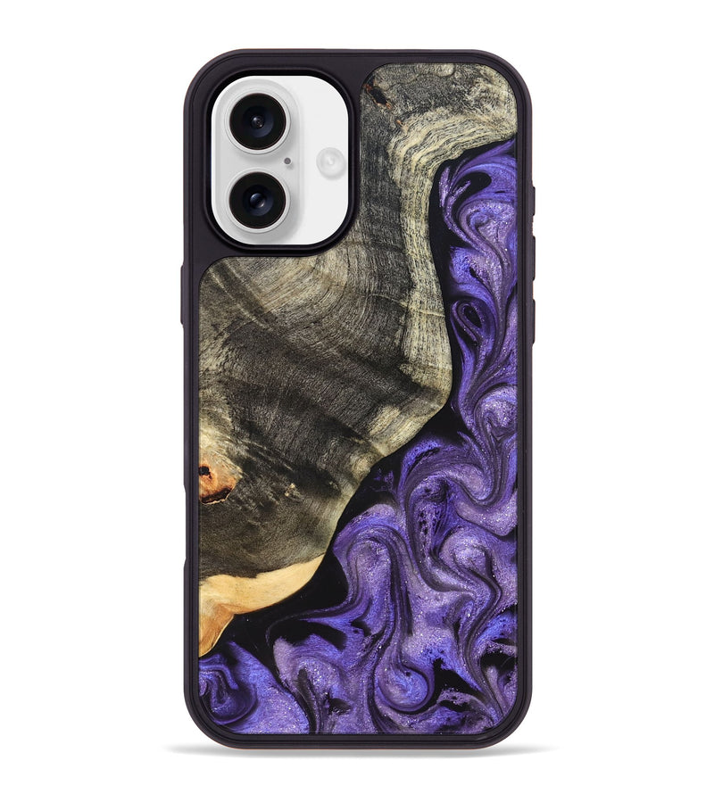 iPhone 16 Plus Wood Phone Case - Bentley (Purple, 822109)