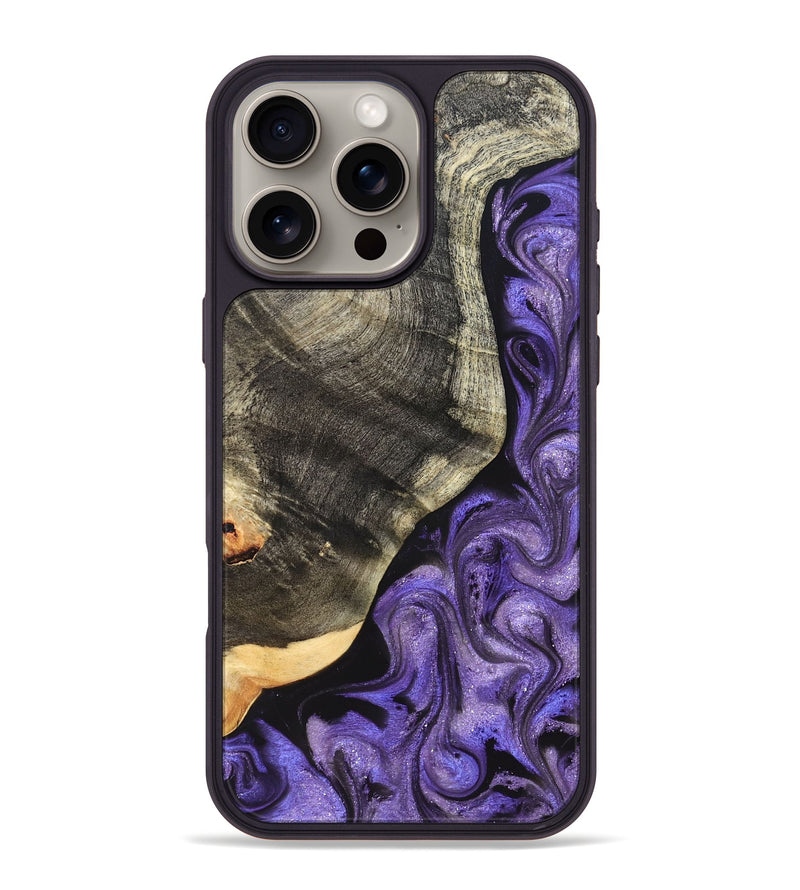 iPhone 16 Pro Max Wood Phone Case - Bentley (Purple, 822109)