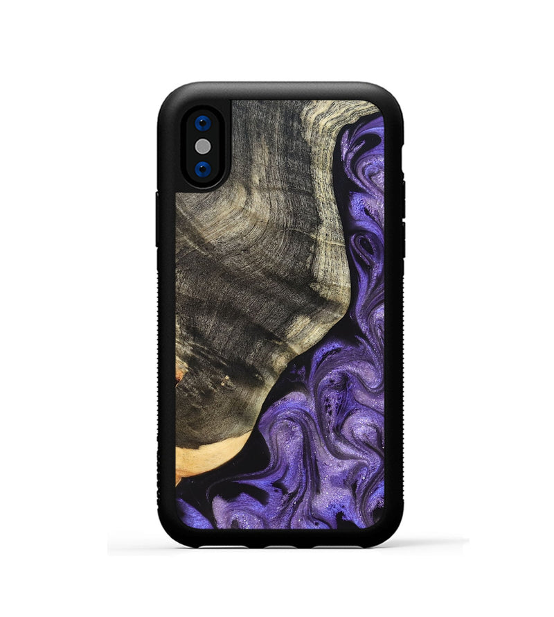 iPhone Xs Wood Phone Case - Bentley (Purple, 822109)