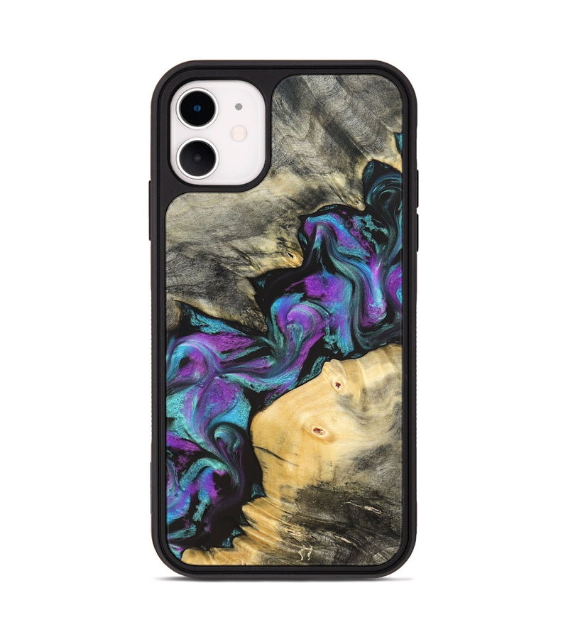 iPhone 11 Wood Phone Case - Frankie (Purple, 822110)