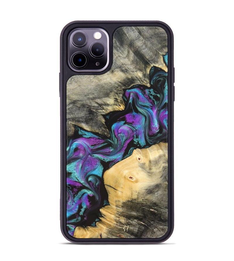 iPhone 11 Pro Max Wood Phone Case - Frankie (Purple, 822110)