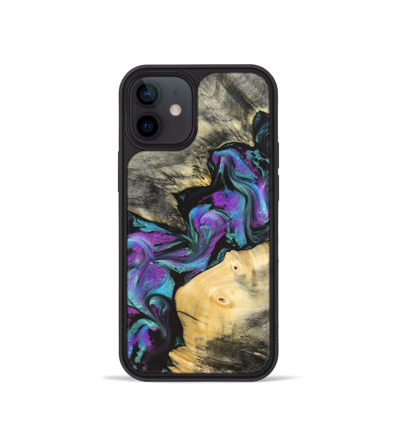iPhone 12 mini Wood Phone Case - Frankie (Purple, 822110)