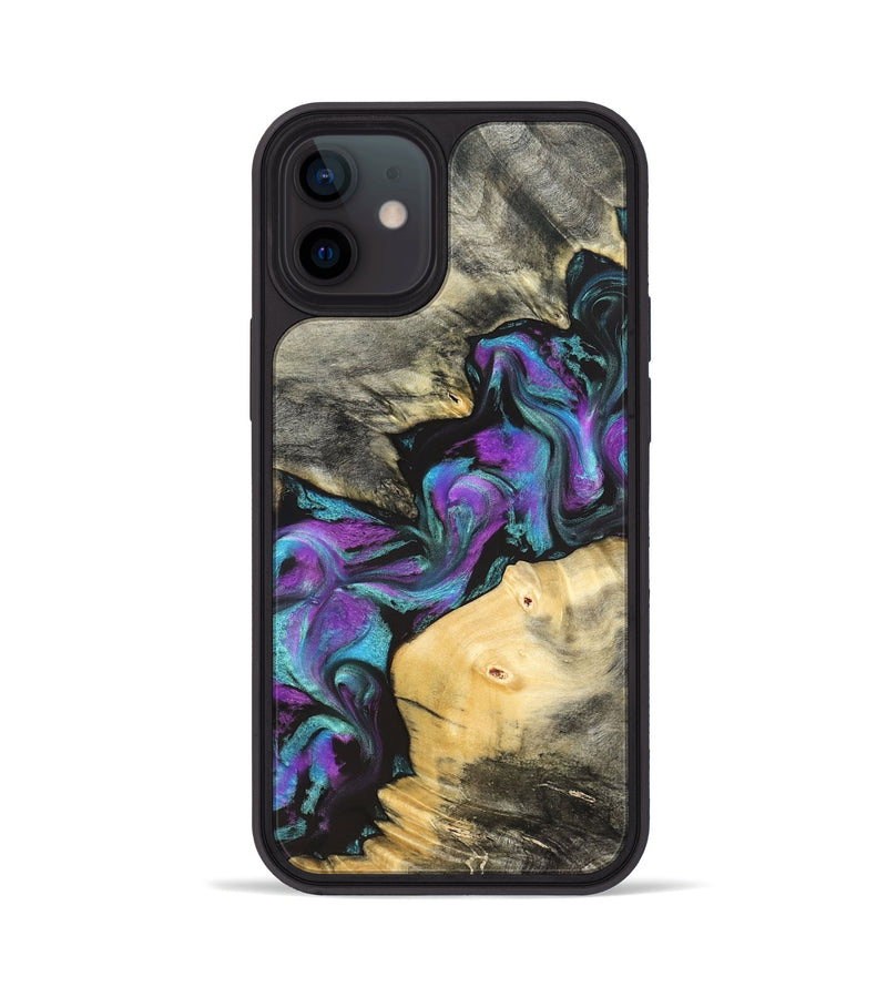 iPhone 12 Wood Phone Case - Frankie (Purple, 822110)
