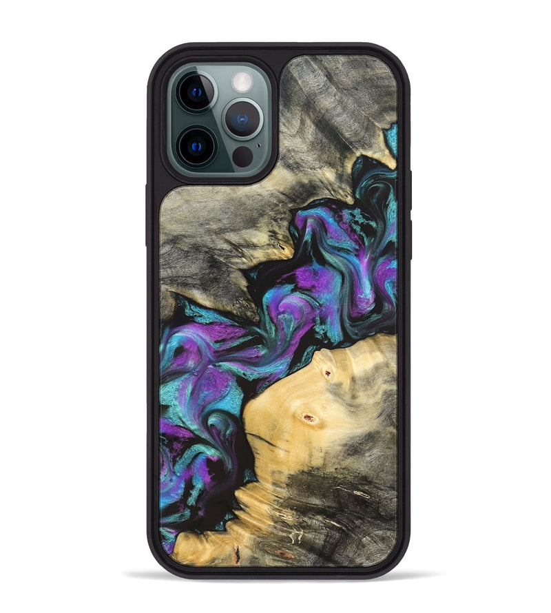 iPhone 12 Pro Max Wood Phone Case - Frankie (Purple, 822110)