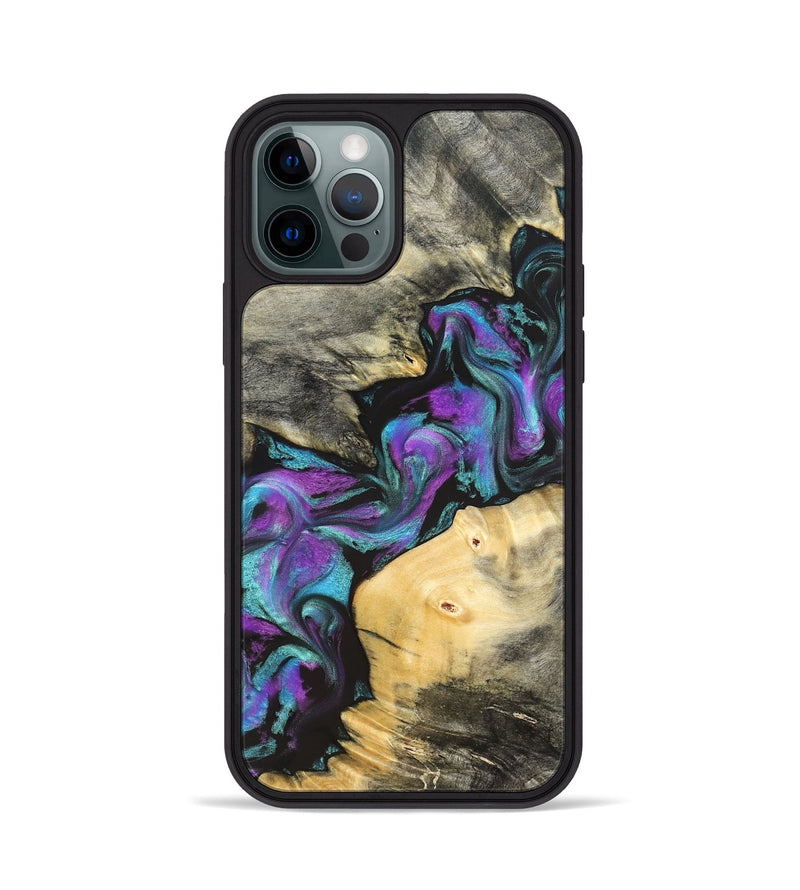iPhone 12 Pro Wood Phone Case - Frankie (Purple, 822110)