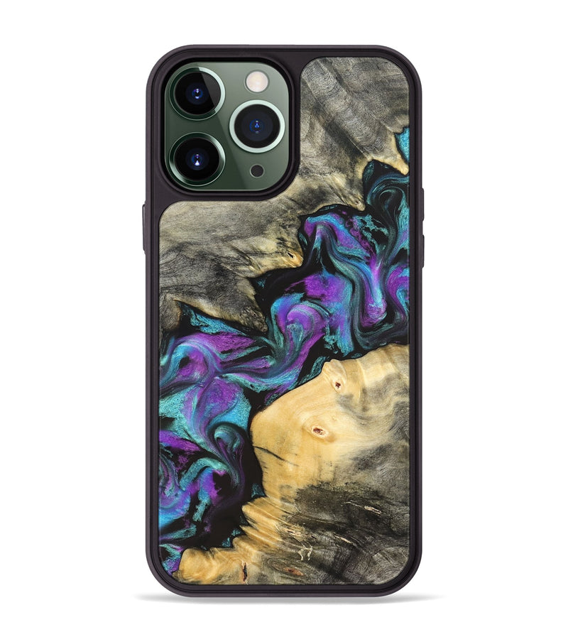 iPhone 13 Pro Max Wood Phone Case - Frankie (Purple, 822110)