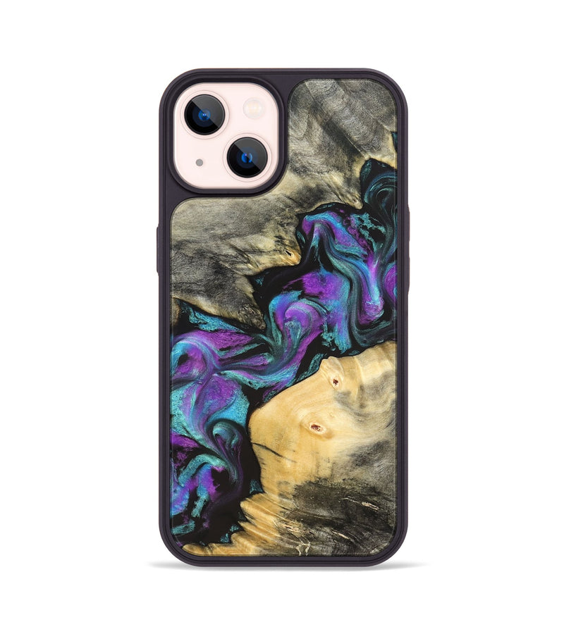 iPhone 14 Wood Phone Case - Frankie (Purple, 822110)