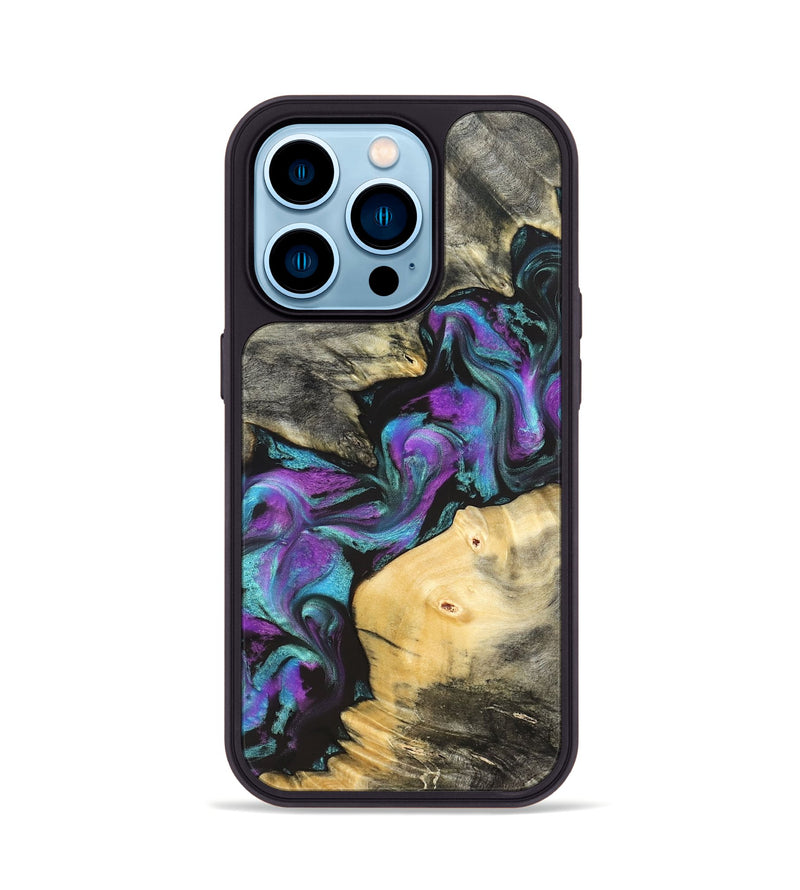 iPhone 14 Pro Wood Phone Case - Frankie (Purple, 822110)