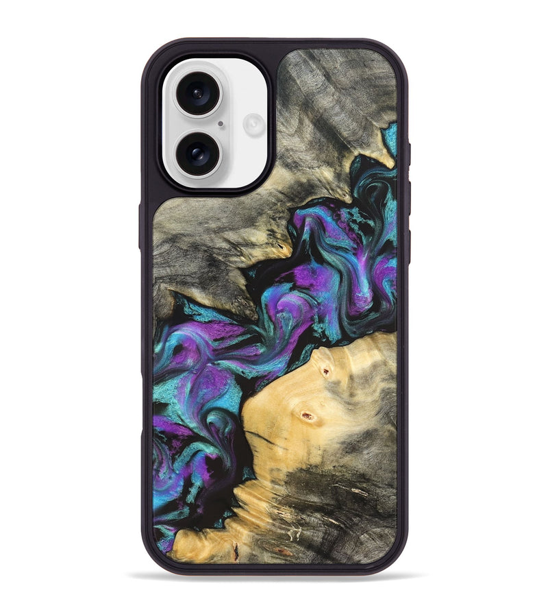 iPhone 16 Plus Wood Phone Case - Frankie (Purple, 822110)
