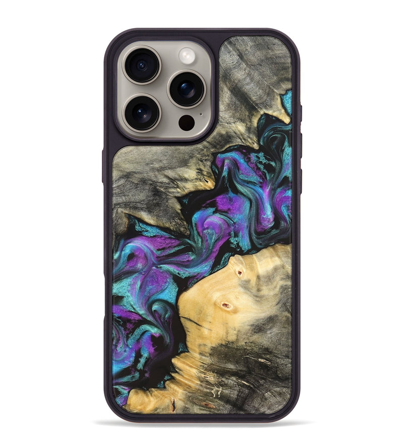 iPhone 16 Pro Max Wood Phone Case - Frankie (Purple, 822110)