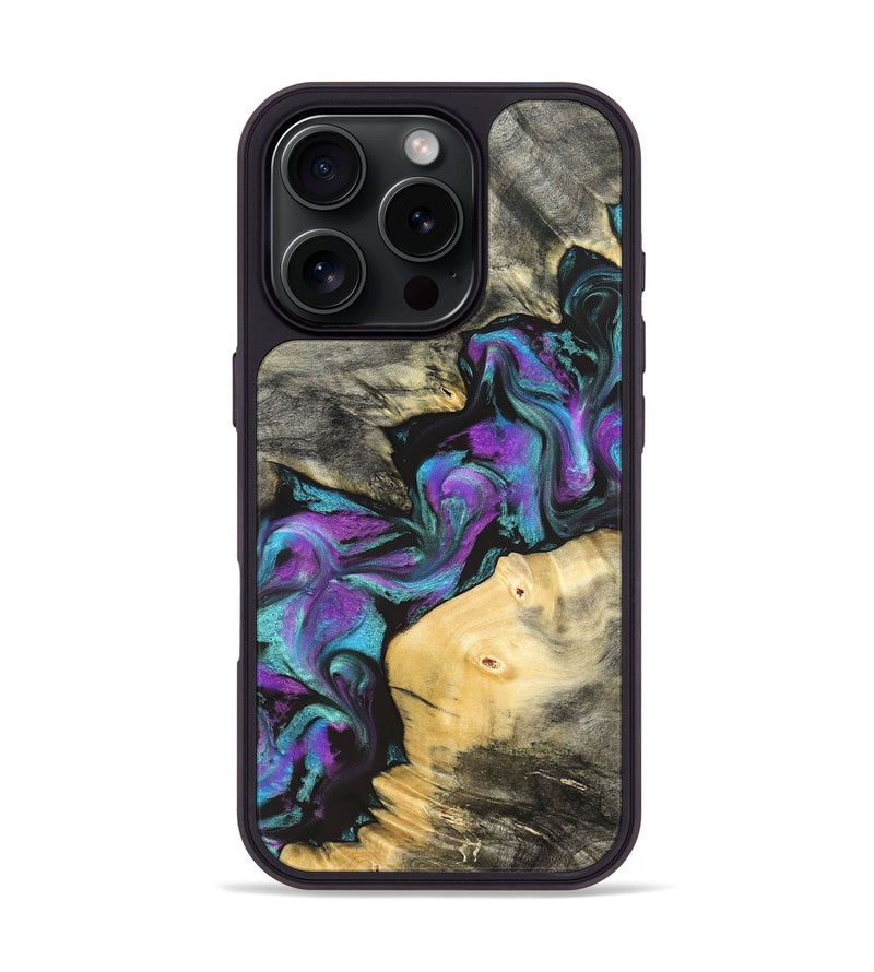 iPhone 16 Pro Wood Phone Case - Frankie (Purple, 822110)