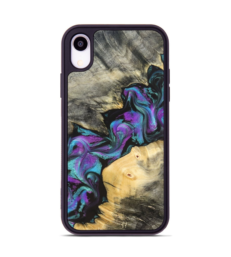 iPhone Xr Wood Phone Case - Frankie (Purple, 822110)
