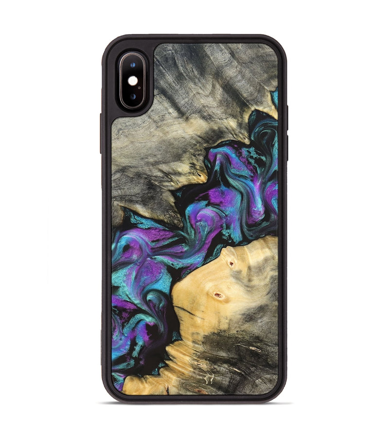 iPhone Xs Max Wood Phone Case - Frankie (Purple, 822110)
