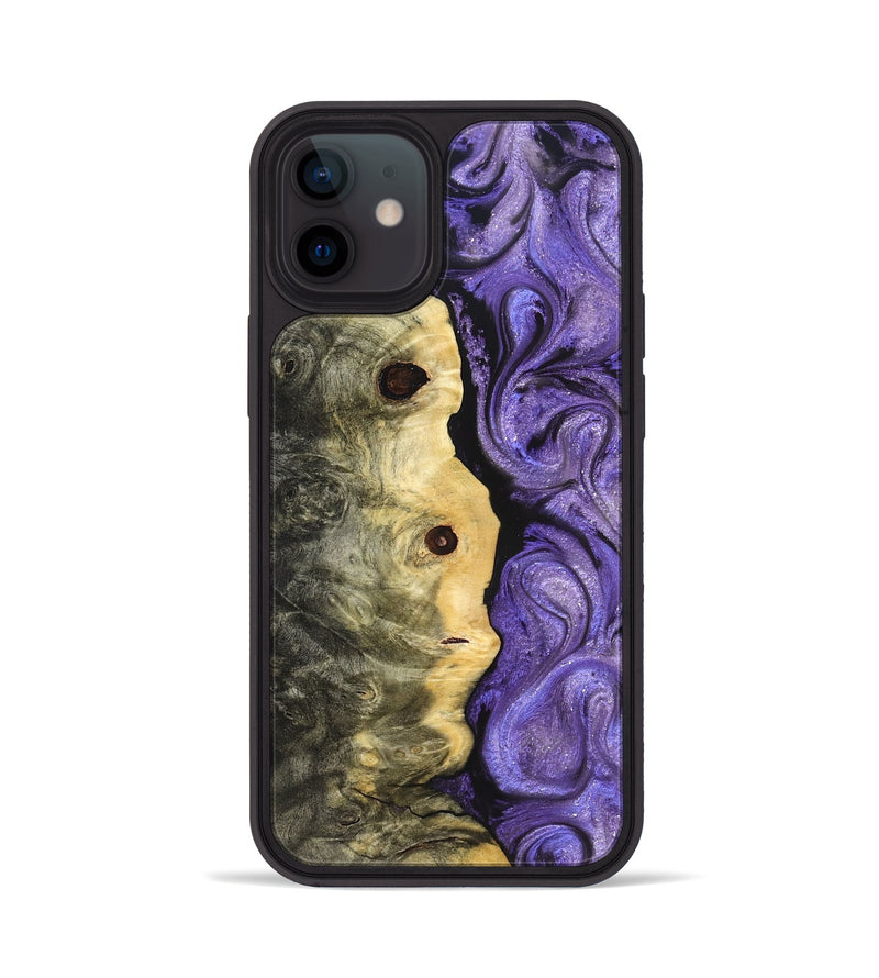 iPhone 12 Wood Phone Case - Ashanti (Purple, 822111)