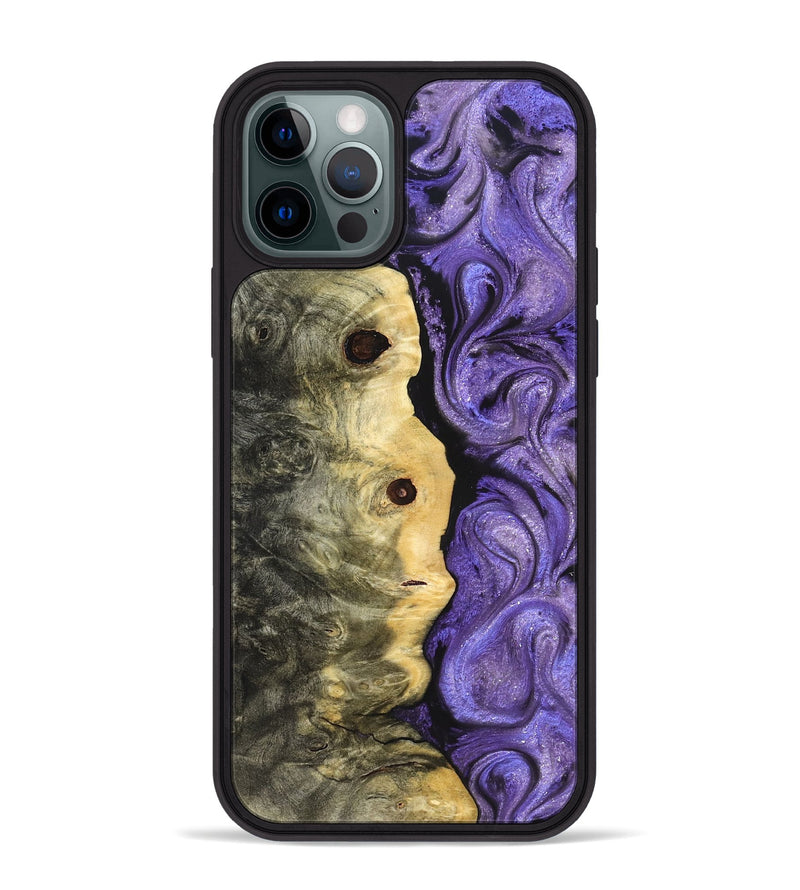 iPhone 12 Pro Max Wood Phone Case - Ashanti (Purple, 822111)