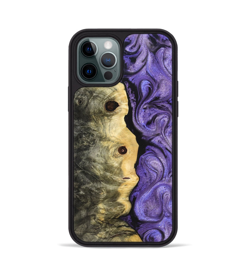 iPhone 12 Pro Wood Phone Case - Ashanti (Purple, 822111)