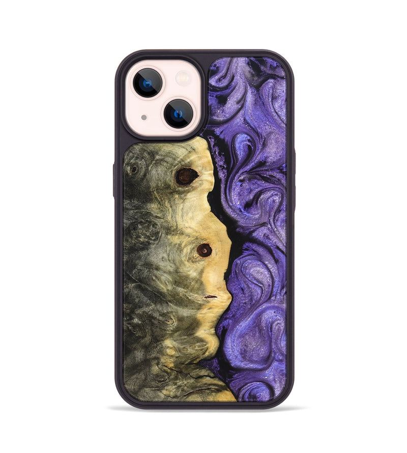 iPhone 14 Wood Phone Case - Ashanti (Purple, 822111)