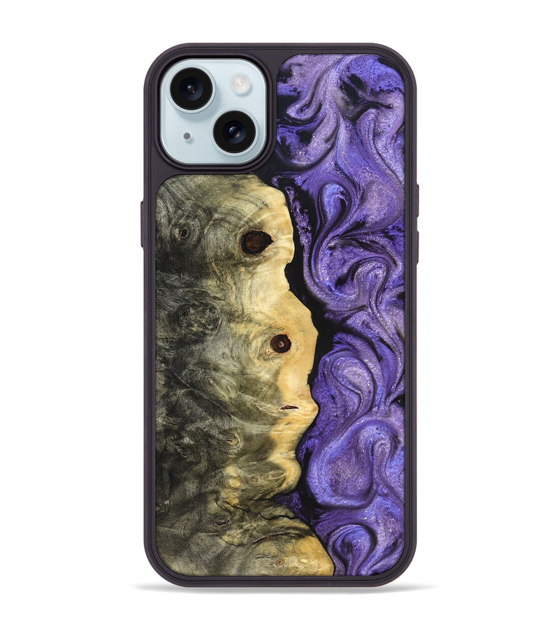 iPhone 15 Plus Wood Phone Case - Ashanti (Purple, 822111)