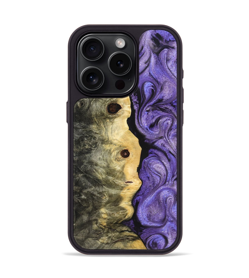 iPhone 15 Pro Wood Phone Case - Ashanti (Purple, 822111)