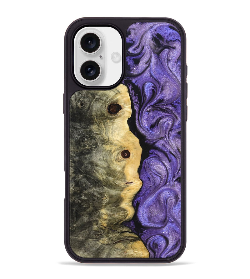 iPhone 16 Plus Wood Phone Case - Ashanti (Purple, 822111)