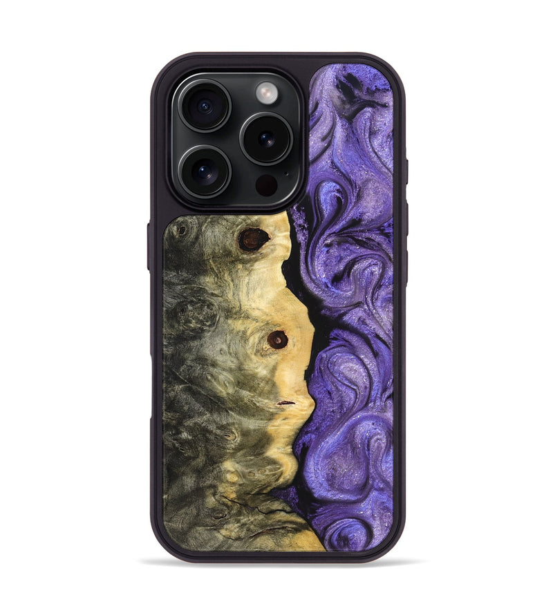 iPhone 16 Pro Wood Phone Case - Ashanti (Purple, 822111)